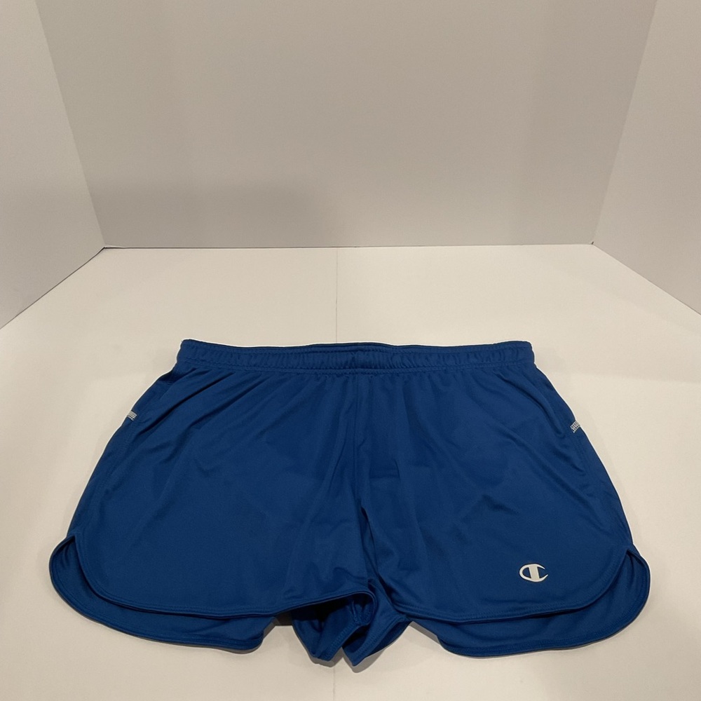 Champion Womens Medium Blue Running Shorts Athletic Gym Lined Lightweight